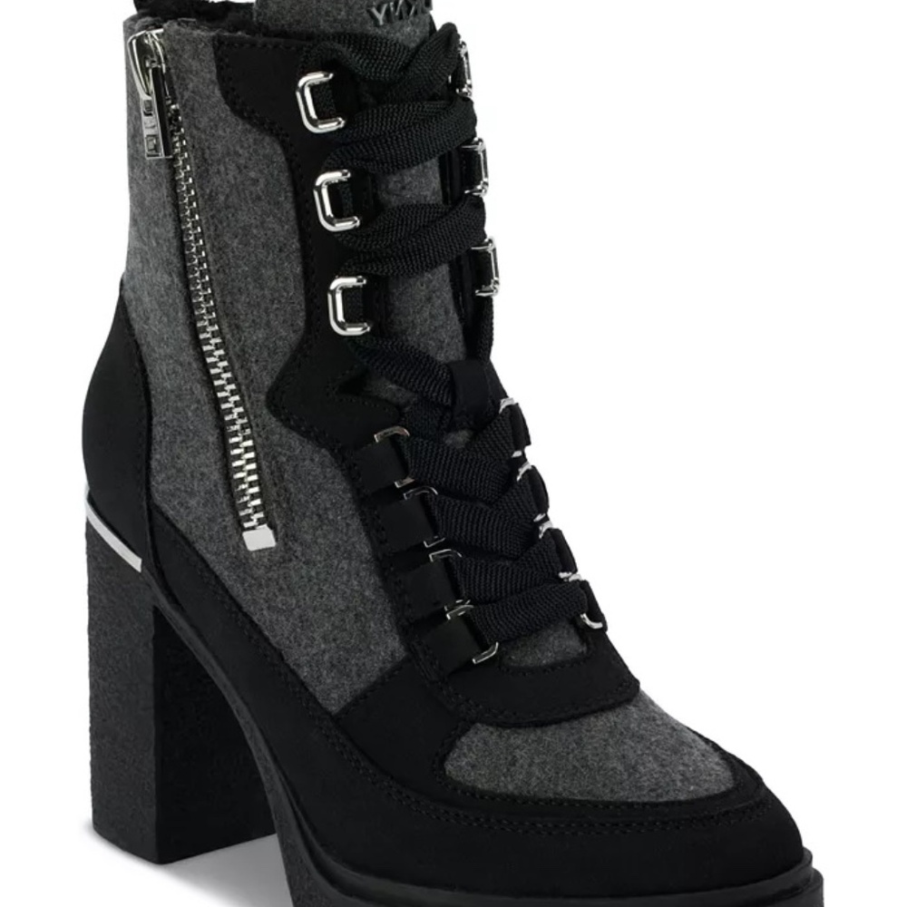 NEW With Box , DKNY Women's Toia Lace-Up Zip Booti  , Size 11